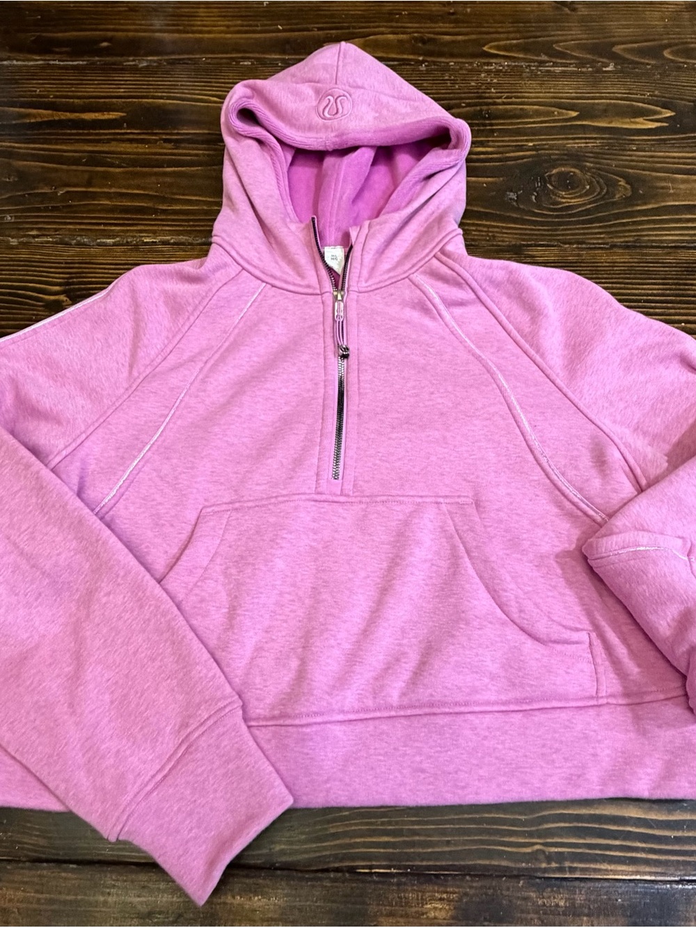 lululemon athletica Pink Half-Zip Hooded Sweatshirt
